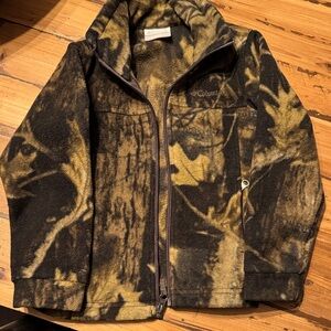 Columbia Kids Brown & Black Camouflage-Style Fleece Jacket 4/5